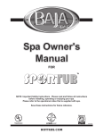 Baja Sportub Owner`s manual