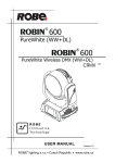 Robe Robin 600 Purewhite WIreless DMX Specifications