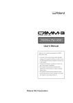 Roland PNC-3100 User`s manual