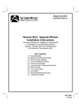 Audiovox 128-7760 Installation manual