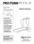 ProForm PFTL89200 User`s manual