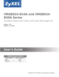 ZyXEL Communications VMG8924-B30A Series User`s guide