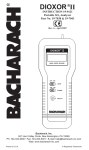 Bacharach DIOXOR 19-7038 Specifications