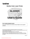 Brother HL-4200CN User`s guide