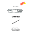 RME Audio DIGI32/8 User`s guide