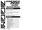 Zoom 505II Guitar Specifications