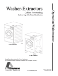 Alliance Laundry Systems CFD14C Operating instructions