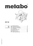 Metabo BW 750 Operating instructions