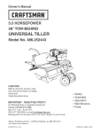Craftsman 486.252443 Owner`s manual