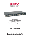 MiLAN MIL-SM4804G Installation guide