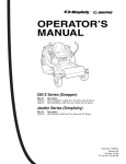 Simplicity SNAPPER 250 Z Operator`s manual