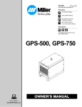 Miller Electric GPS-1500V Owner`s manual