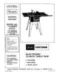 Craftsman 113.290600 Operating instructions