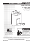 Reliance Water Heaters 184735-000 Instruction manual