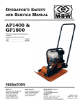 MBW GP1800 Service manual
