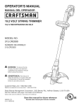 Craftsman 315.CR2000 Operator`s manual