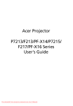 Acer F217 User`s guide