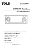 PYLE Audio PLD57MU Owner`s manual