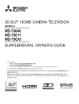 Mitsubishi 3D DLP WD-73CA1 Specifications