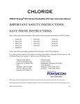 Chloride SEBP610-2 Instruction manual