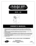 Drolet ECO-65 Owner`s manual
