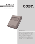 Coby MPC440 - 128 MB Digital Player Specifications