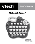 VTech Alphabet Apple User`s manual
