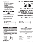 Roberts Gorden Caribe CGTH-30 Service manual