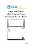 Dulas Solar VC150 Operating instructions