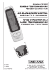 Sabiana IRC board-remote c User manual