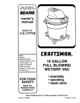 Craftsman 113.177778 Owner`s manual