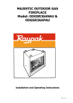 Raypak Majestic ODSR36A Operating instructions