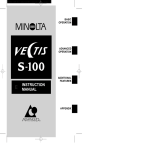 Minolta Minolta VECTISS100 Instruction manual