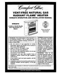 Master VENT-FREE NATURAL GAS HEATER Installation manual