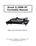 VPI Scoutmaster JMW-9T Instruction manual