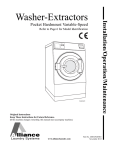 Alliance Laundry Systems C003292ENR1 Specifications
