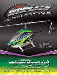 miniature aircraft X-Cell Whiplash Instruction manual