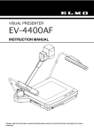 Elmo EV 4400 AF Instruction manual