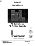 Watlow Electric Ramping and Profiling Microprocessor-Based Control SERIES 1500 User`s manual