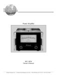 McIntosh MC1.2KW Owner`s manual