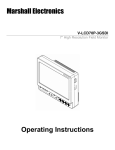Marshall Electronics V-LCD70P-3GSDI Operating instructions
