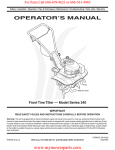 MTD 21A-241E700 Operator`s manual