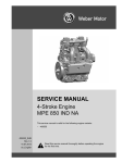 Weber Motor MPE 850 Service manual