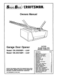 Craftsman 139.53626SR - I/2HP Specifications