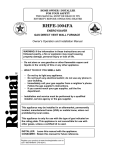 Rinnai RHFE-1001FA Installation manual
