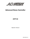 American Dynamics ADTT16 Operator`s manual