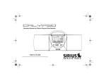 Clarion SIRIUS CLHK Home User`s guide