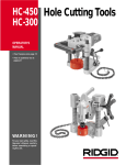RIDGID HC-450 Operator`s manual
