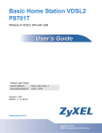 ZyXEL Communications P8701T User`s guide