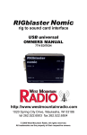 West Mountain Radio Ringblaster nomic Owner`s manual